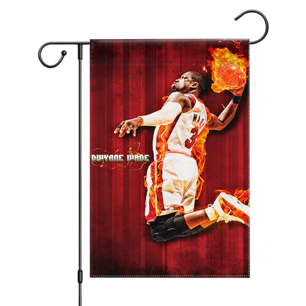 Miami Heat Hardwood 2 Garden Flags Yard Outdoor Lawn 12 X 18