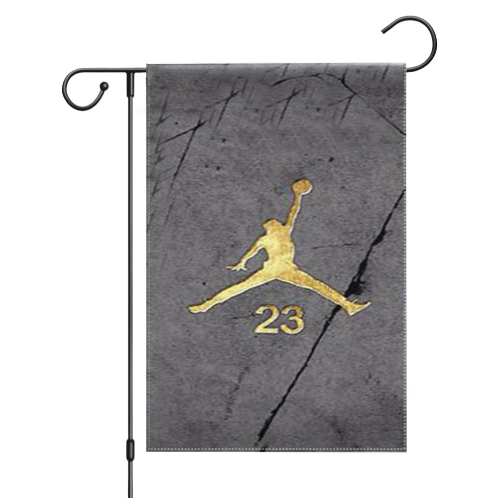 Michael Jordan 23 Red Garden Flags Yard Outdoor Lawn 12 X 18
