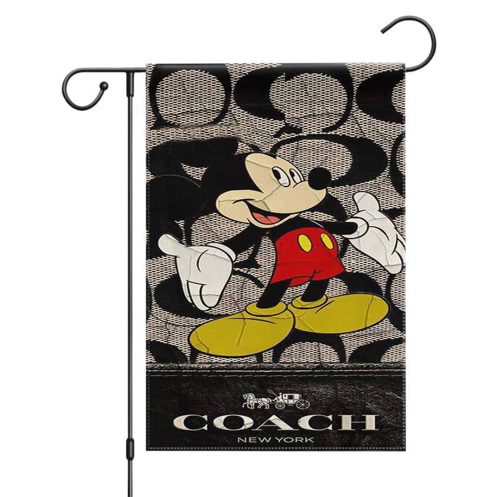 Mickey Mouse Coach New York Garden Flags Yard Outdoor Lawn 12 X 18