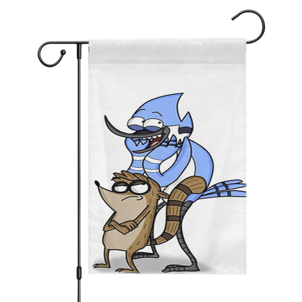 Mordecai Rigby Regular Show Garden Flags Yard Outdoor Lawn 12 X 18