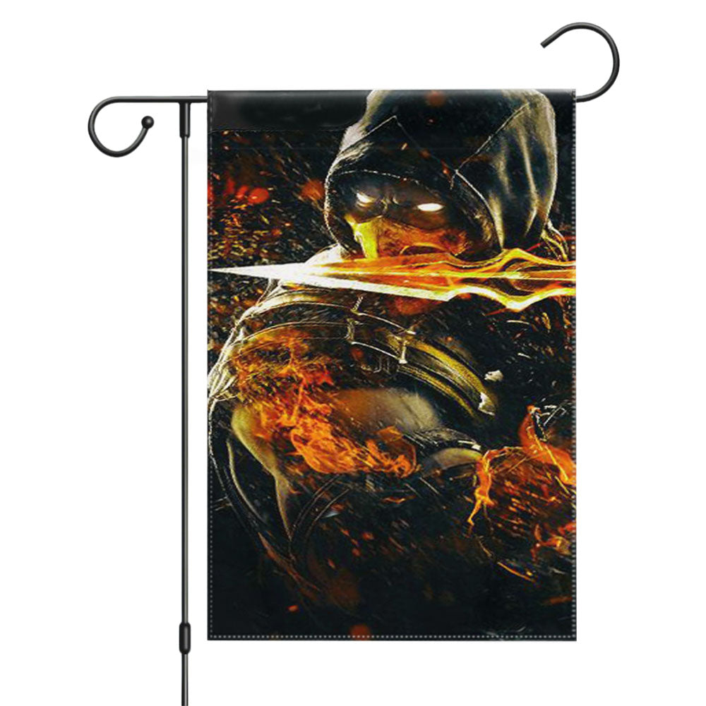 Mortal Kombat X Scorpion Blade Garden Flags Yard Outdoor Lawn 12 X 18