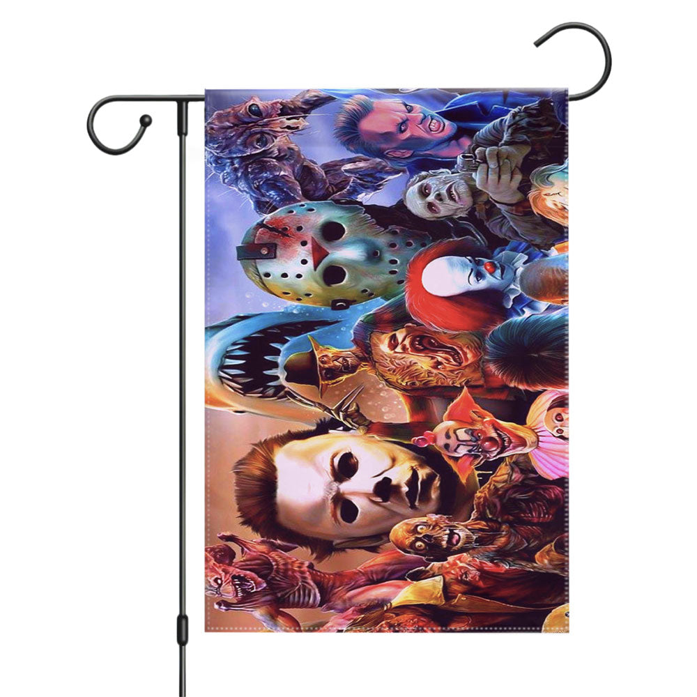 Netflix And Chills 31 Nights Of Halloween Garden Flags Yard Outdoor Lawn 12 X 18
