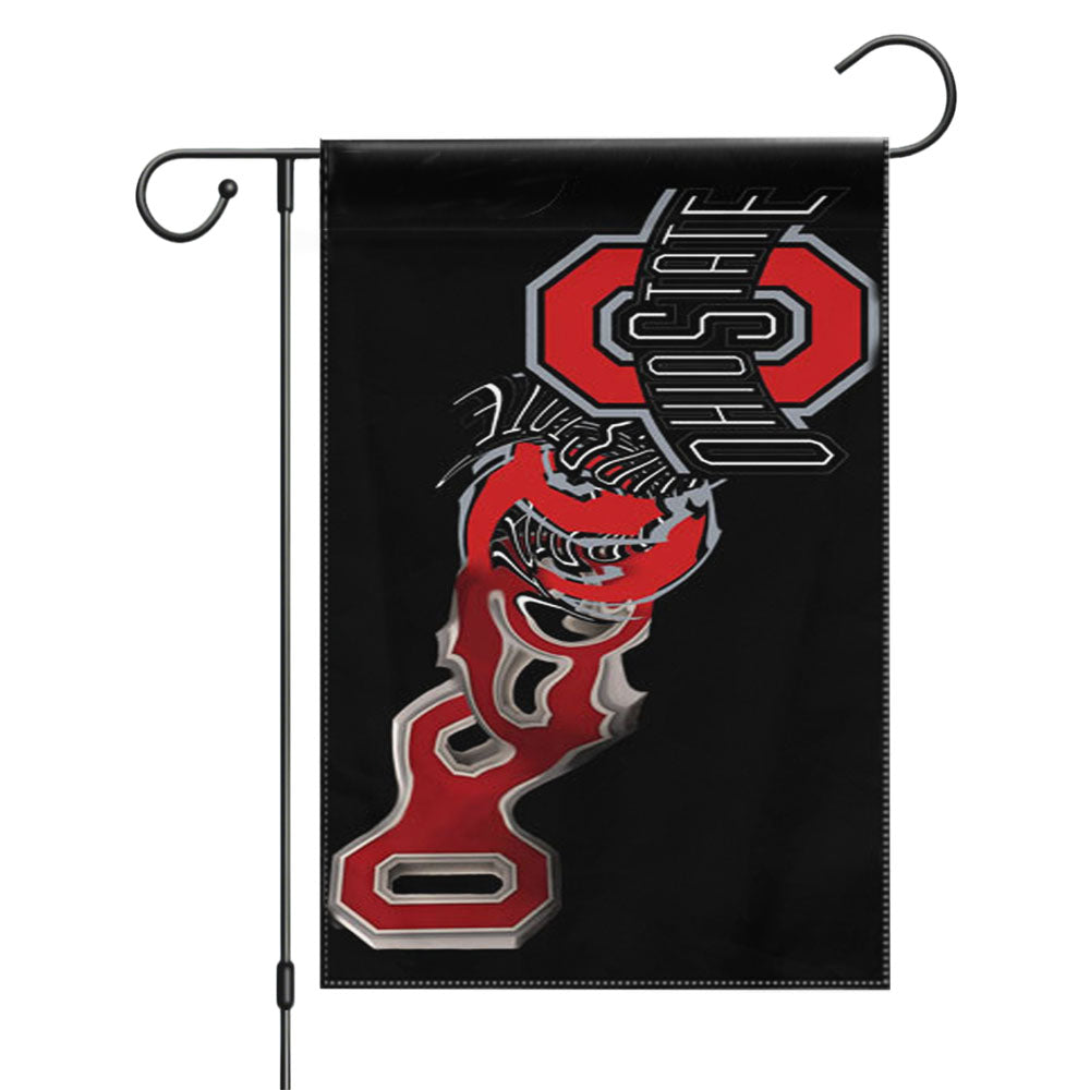 Ohio State University Garden Flags Yard Outdoor Lawn 12 X 18