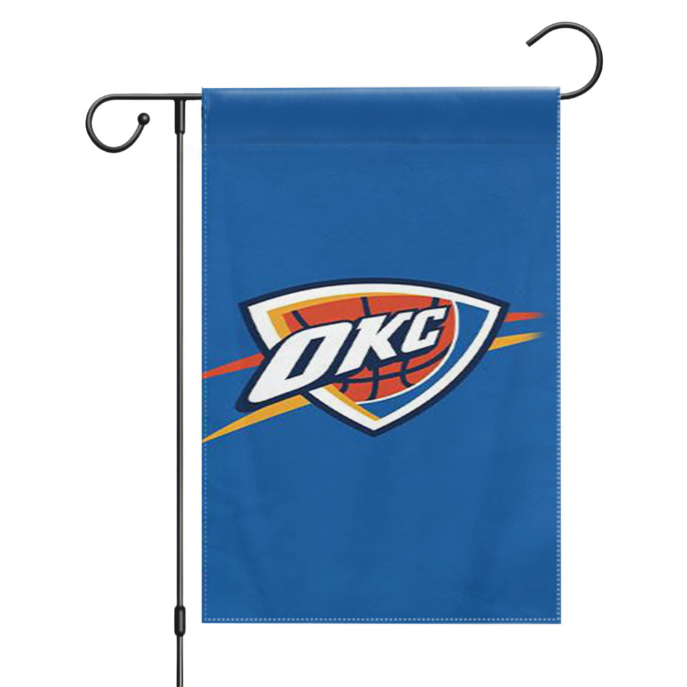 Oklahoma City Thunder Garden Flags Yard Outdoor Lawn 12 X 18