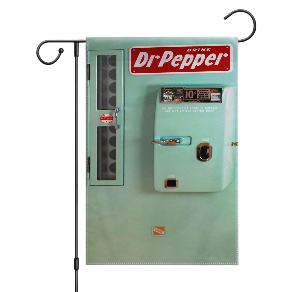 Old Classic Dr Pepper Vending Machine Retro Garden Flags Yard Outdoor Lawn 12 X 18