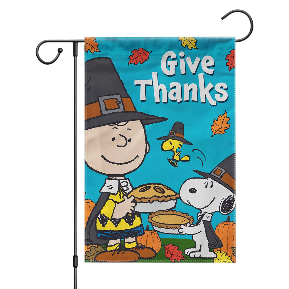 Peanuts Charlie Brown Blue Garden Flags Yard Outdoor Lawn 12 X 18