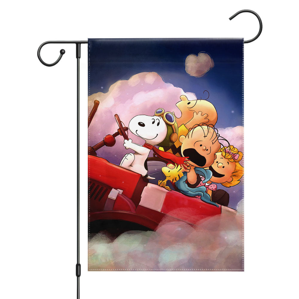 Peanuts Go Jump In The Lake Snoopy Garden Flags Yard Outdoor Lawn 12 X 18
