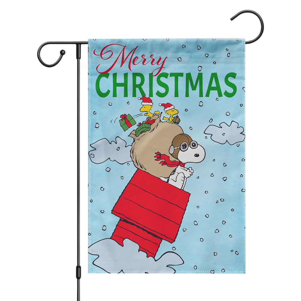 Peanuts Motorcycle Joe Snoopy Ready To Ride Garden Flags Yard Outdoor Lawn 12 X 18