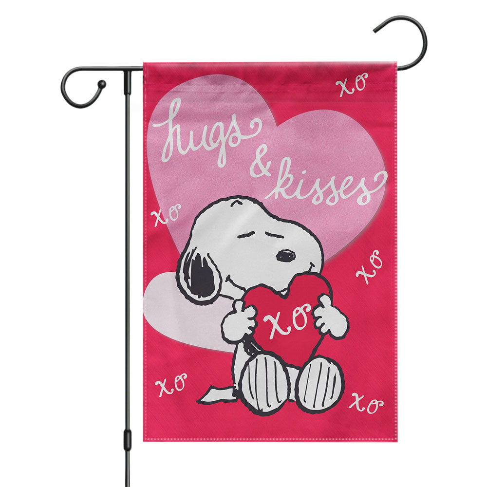 Peanuts Valentines Day Snoopy Garden Flags Yard Outdoor Lawn 12 X 18