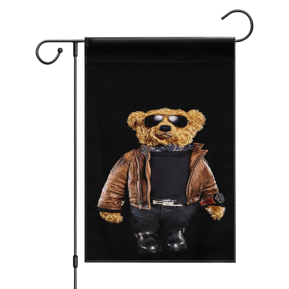 Polo Bear White Suit Tuxedo Garden Flags Yard Outdoor Lawn 12 X 18