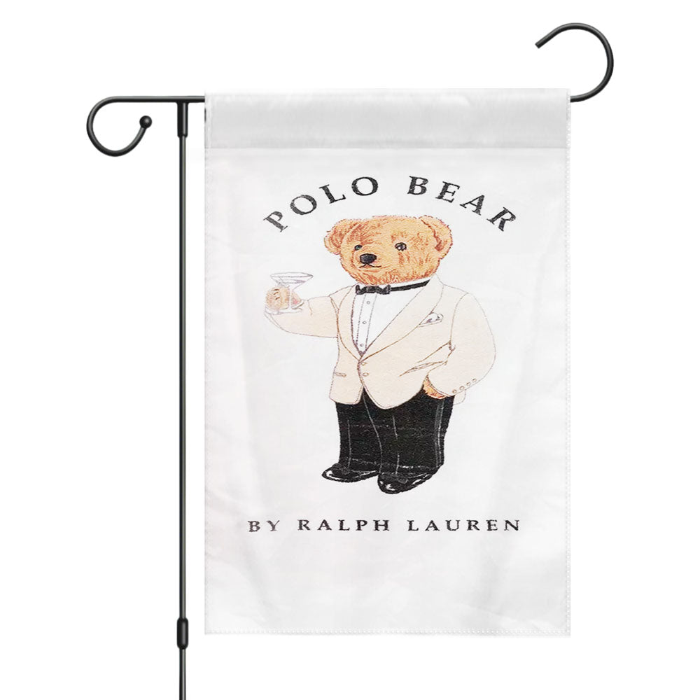 Polo Bear Garden Flags Yard Outdoor Lawn 12 X 18