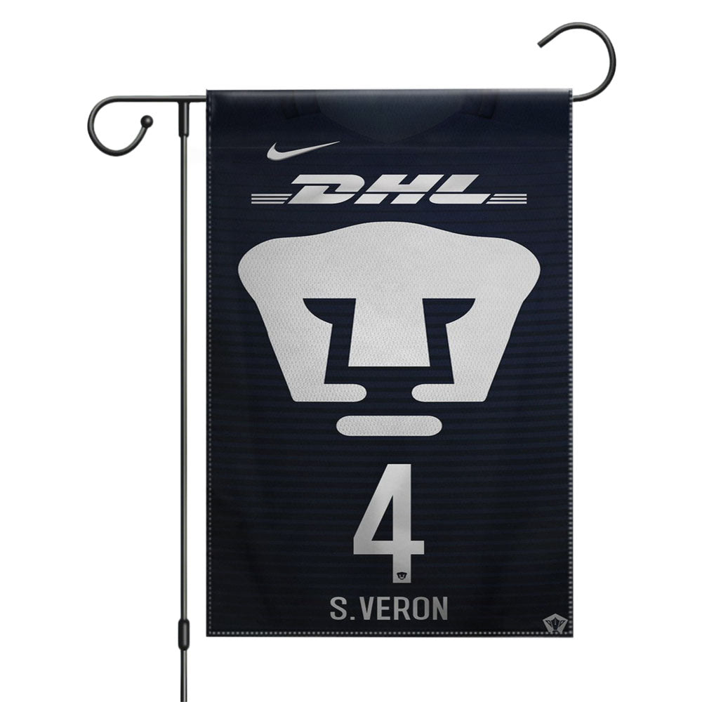 Pumas Unam Jersey S Veron Garden Flags Yard Outdoor Lawn 12 X 18