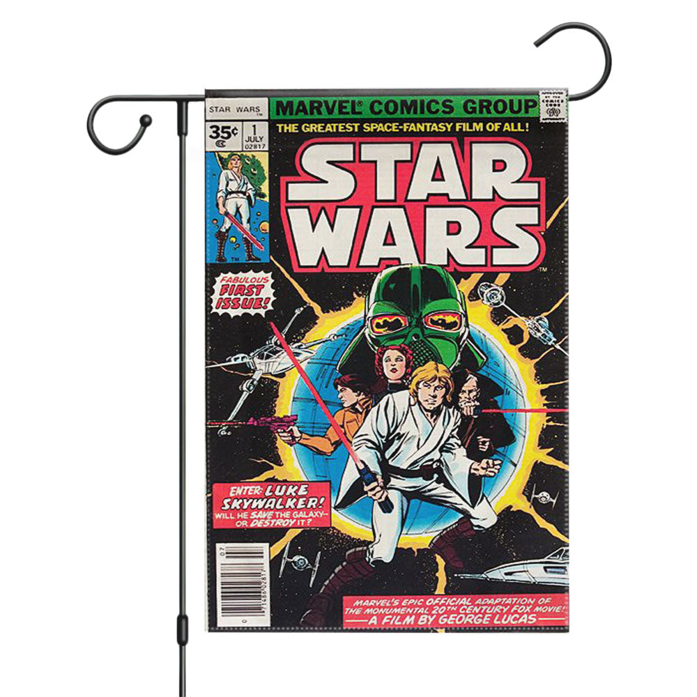 Retro Star Wars Comic Garden Flags Yard Outdoor Lawn 12 X 18