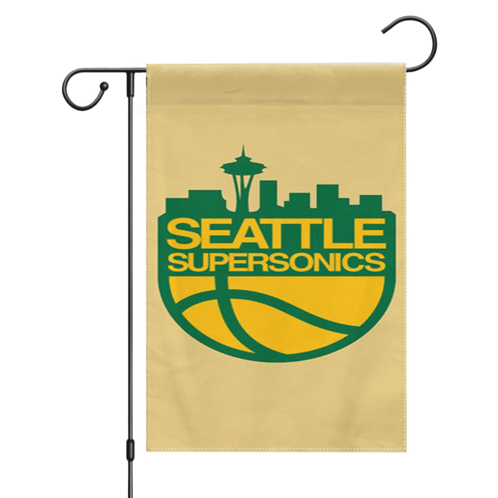 Seattle Supersonics Emblem Garden Flags Yard Outdoor Lawn 12 X 18