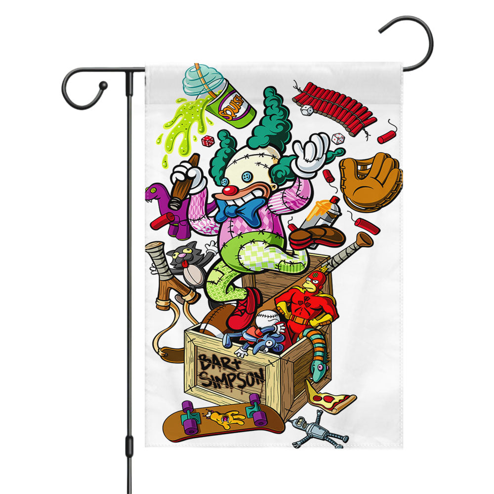 Simpsons Bar Santa Cruz Skateboards Art Black Garden Flags Yard Outdoor Lawn 12 X 18