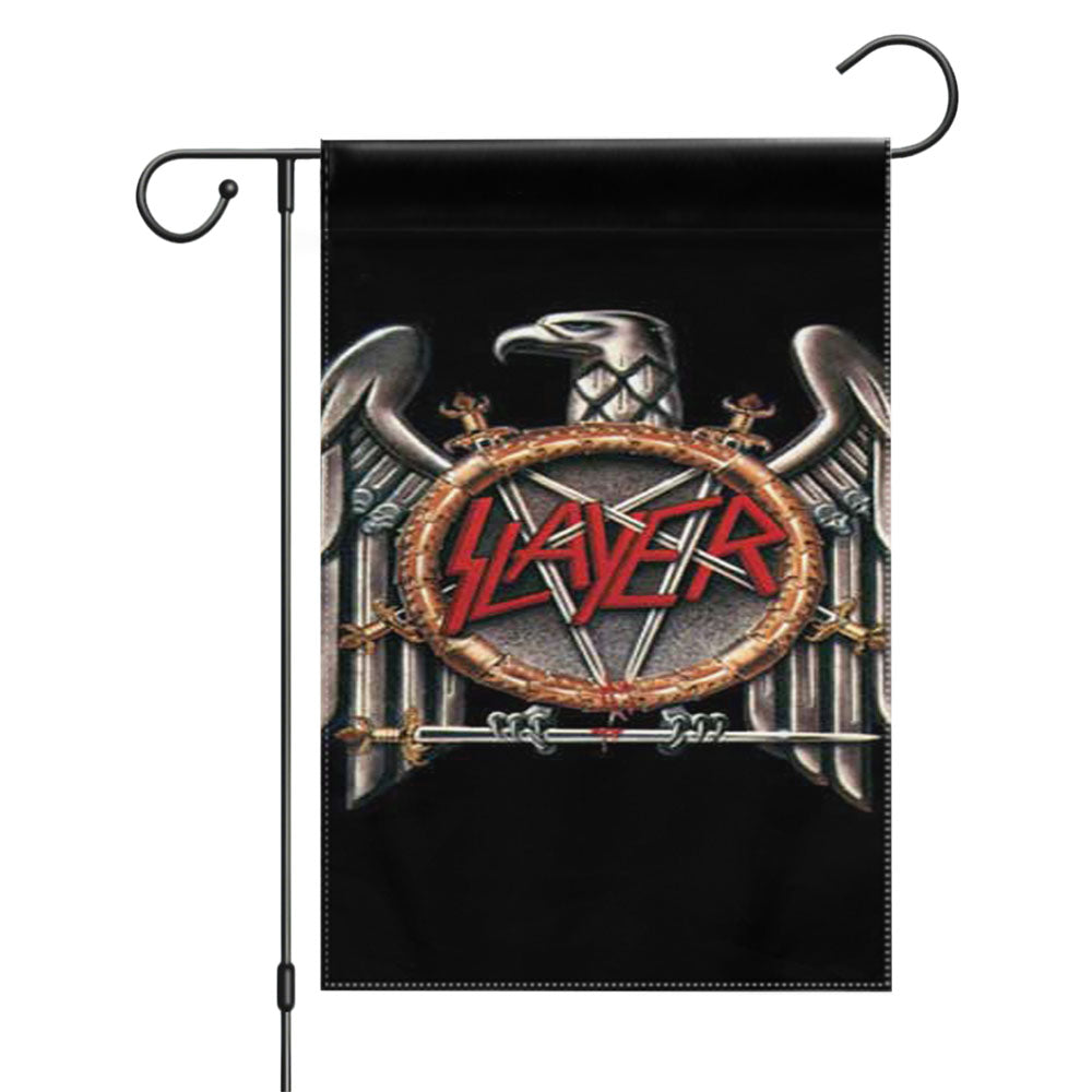 Slayer Eagle Logo Garden Flags Yard Outdoor Lawn 12 X 18