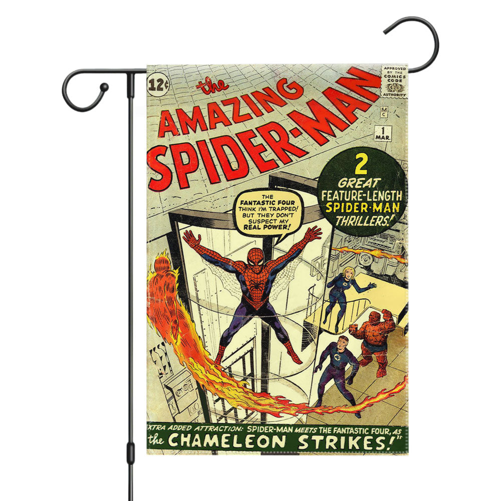 Spiderman Comic Garden Flags Yard Outdoor Lawn 12 X 18