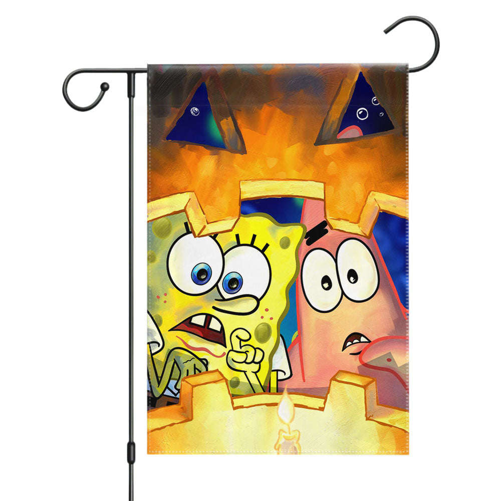 Spongebob Halloween Garden Flags Yard Outdoor Lawn 12 X 18