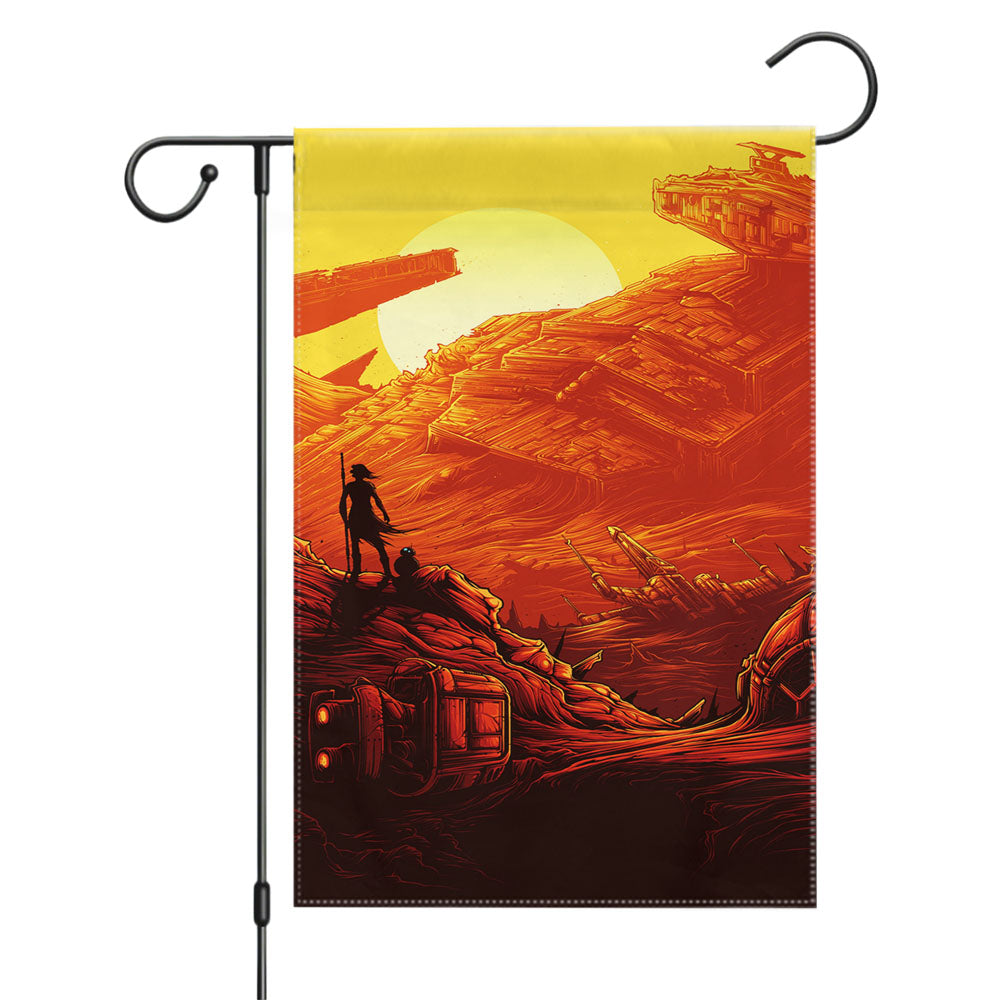 Star Wars The Force Awakens Rey Landscape Garden Flags Yard Outdoor Lawn 12 X 18