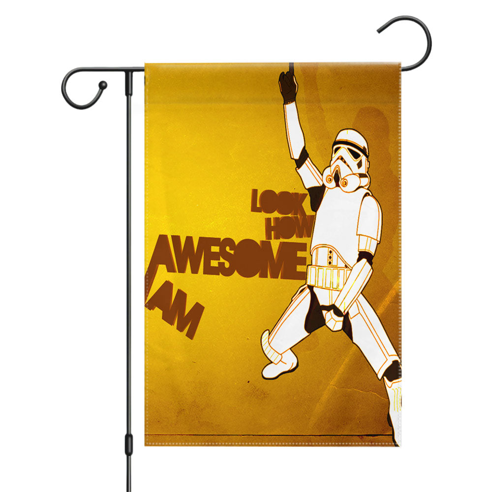 Storm Trooper Star Wars Quote Garden Flags Yard Outdoor Lawn 12 X 18