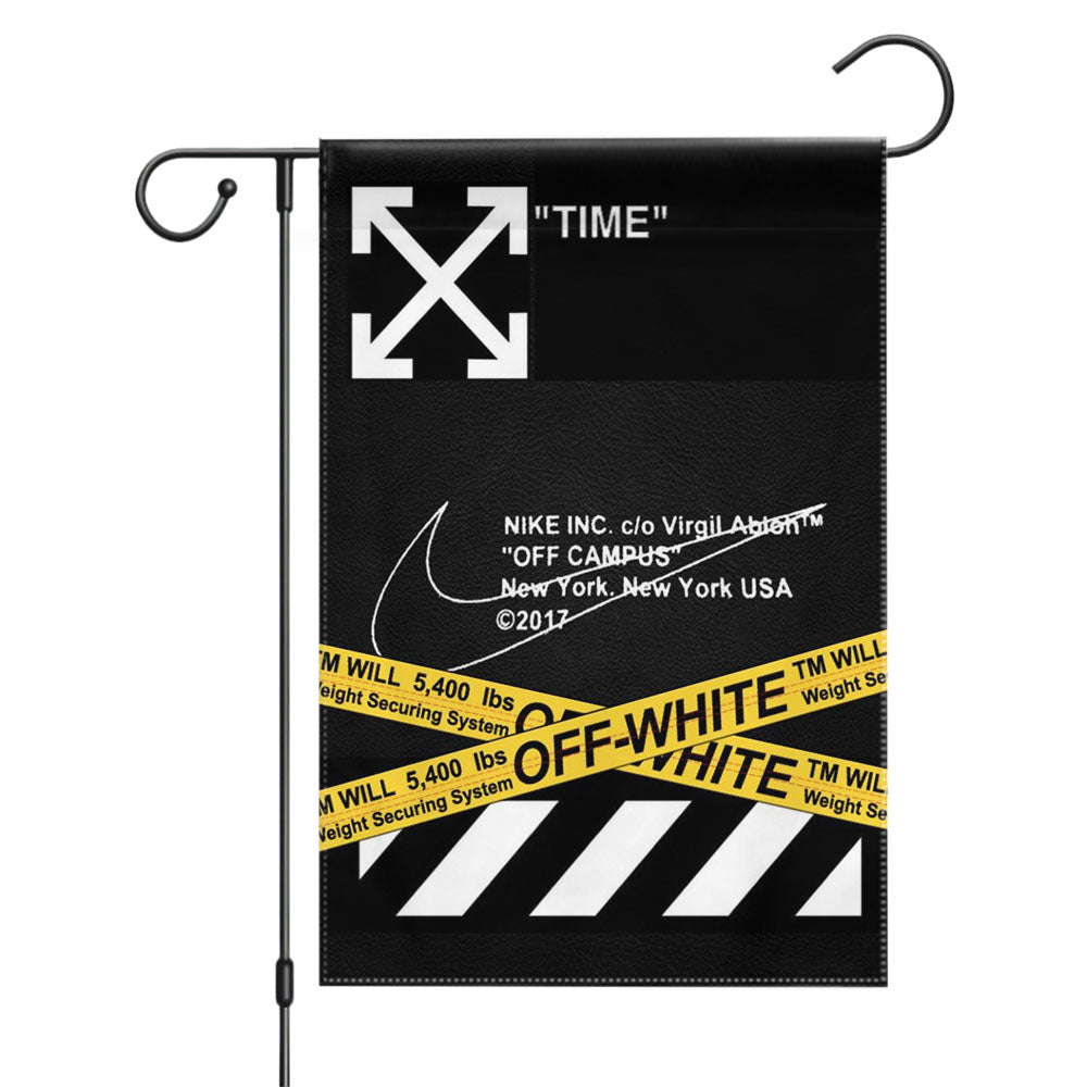 Stripe Arrow Off White New York Black Wallpaper Garden Flags Yard Outdoor Lawn 12 X 18