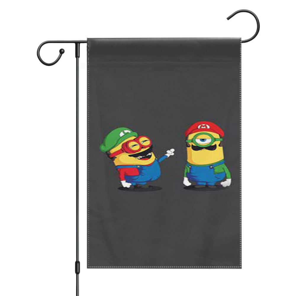 Super Mario Minions Garden Flags Yard Outdoor Lawn 12 X 18