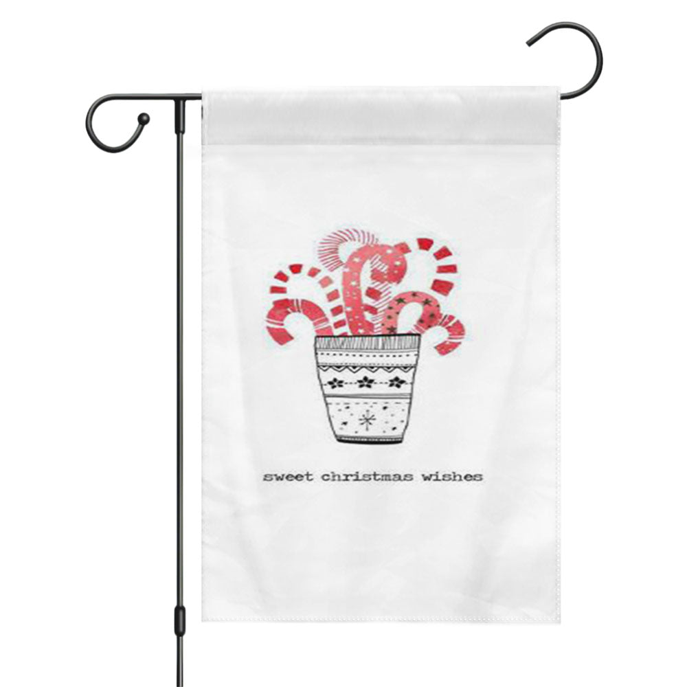 Sweet Christmas Wishes Garden Flags Yard Outdoor Lawn 12 X 18