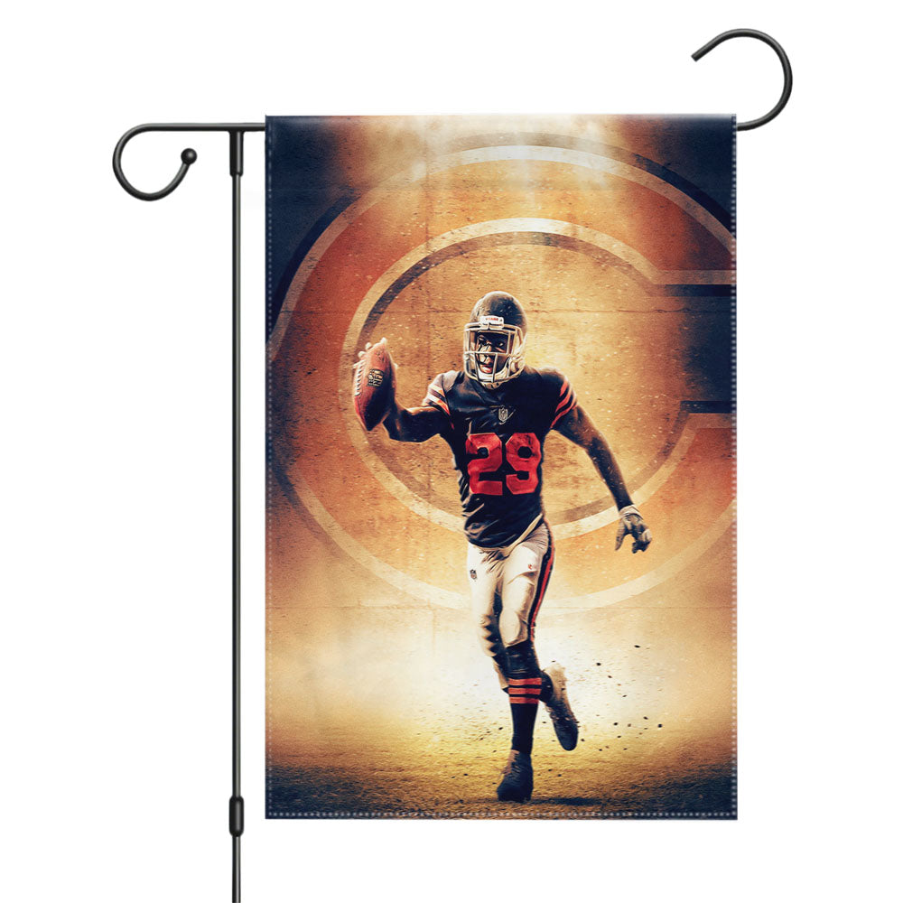Tarik Cohen Chicago Bear Garden Flags Yard Outdoor Lawn 12 X 18
