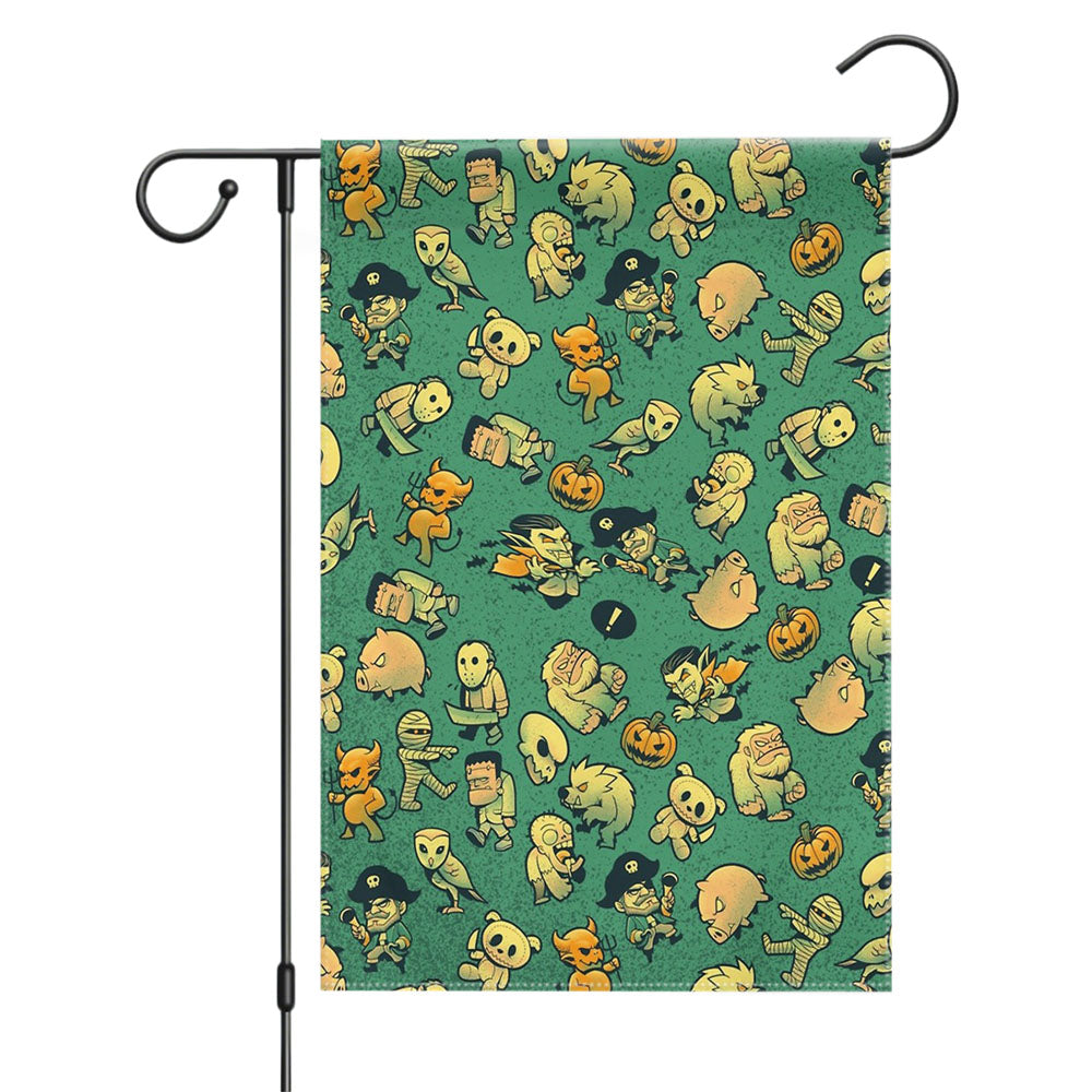 Terror Halloween Attack Garden Flags Yard Outdoor Lawn 12 X 18