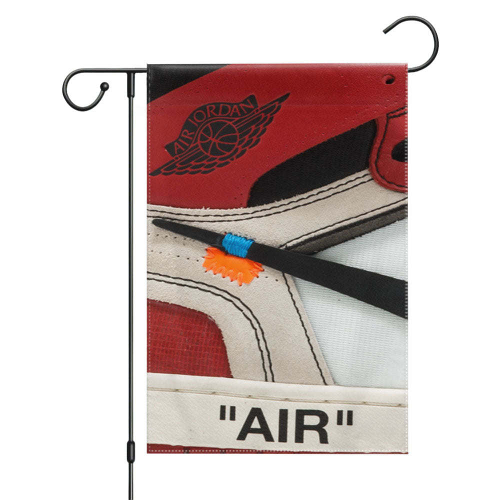 The 10 Air Jordan 1 Off White Garden Flags Yard Outdoor Lawn 12 X 18