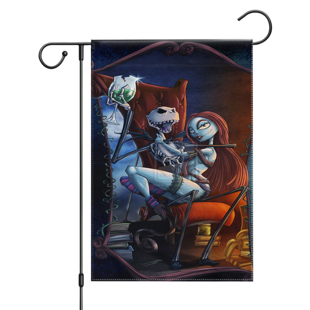 The Nightmare Before Christmas Disney 2 Garden Flags Yard Outdoor Lawn 12 X 18