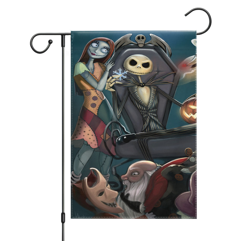 The Nightmare Before Christmas Disney 3 Garden Flags Yard Outdoor Lawn 12 X 18