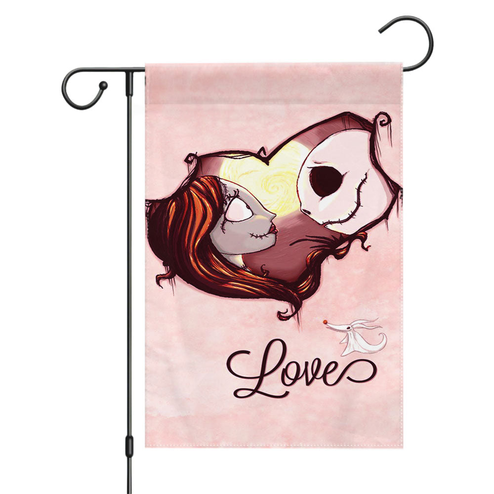 The Nightmare Before Christmas Sketch Garden Flags Yard Outdoor Lawn 12 X 18