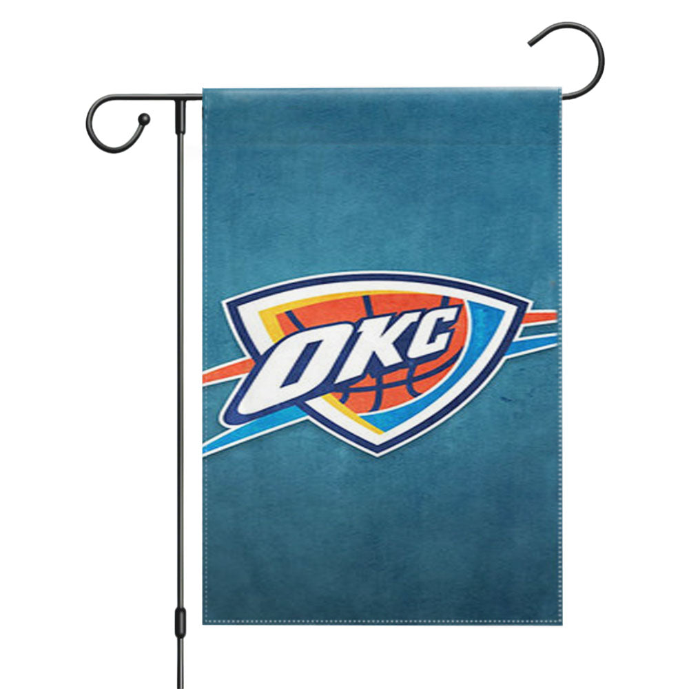 The Oklahoma City Thunder Garden Flags Yard Outdoor Lawn 12 X 18