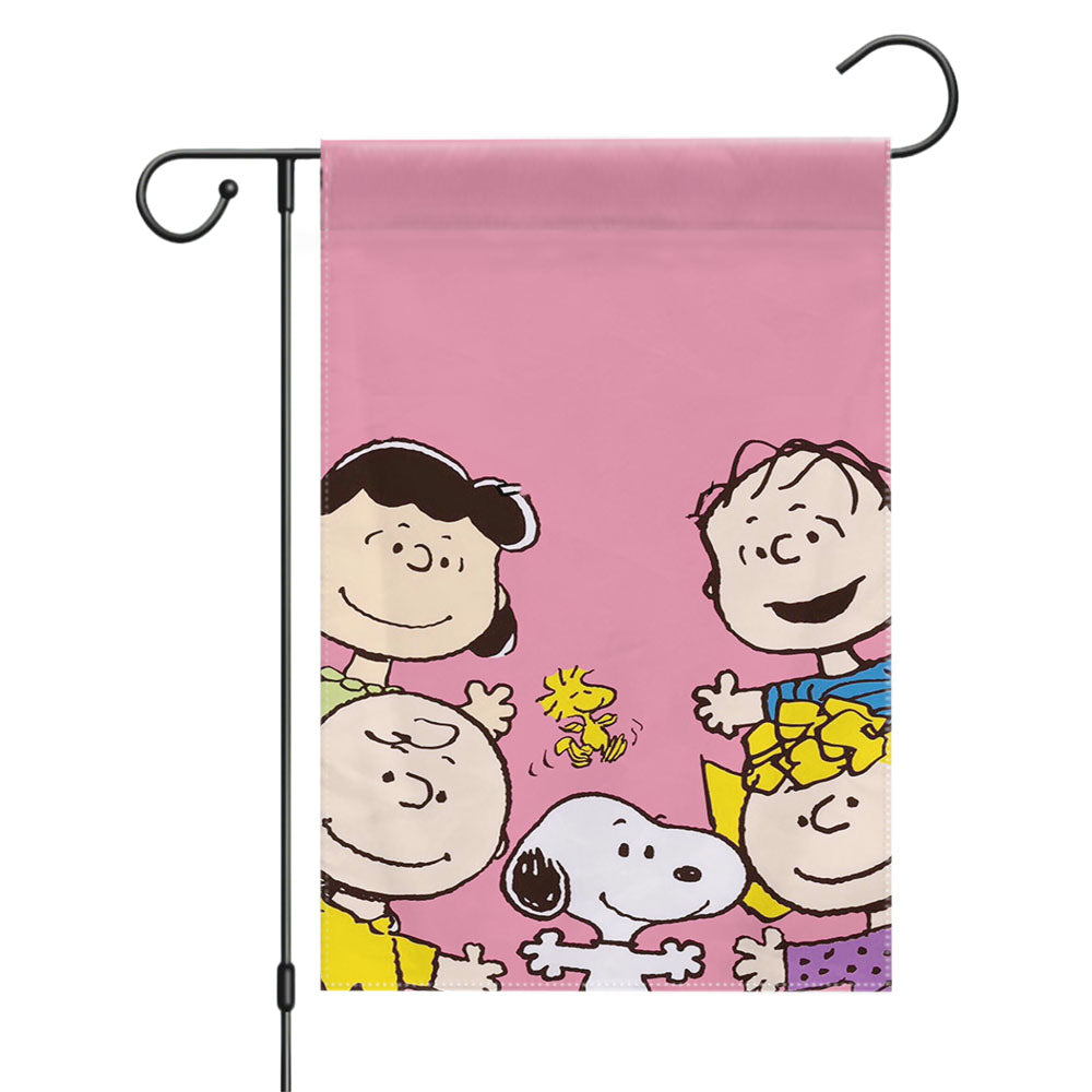 The Peanuts Charlie Brown And Snoopy Cartoon Garden Flags Yard Outdoor Lawn 12 X 18
