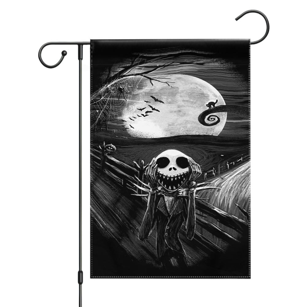 The Scream Nightmare Before Christmas Garden Flags Yard Outdoor Lawn 12 X 18