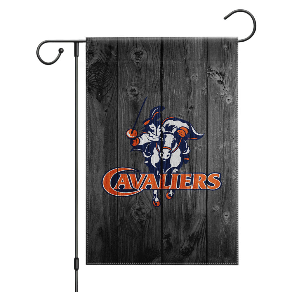 University Of Virginia Cavaliers Logo Dark Wood Garden Flags Yard Outdoor Lawn 12 X 18