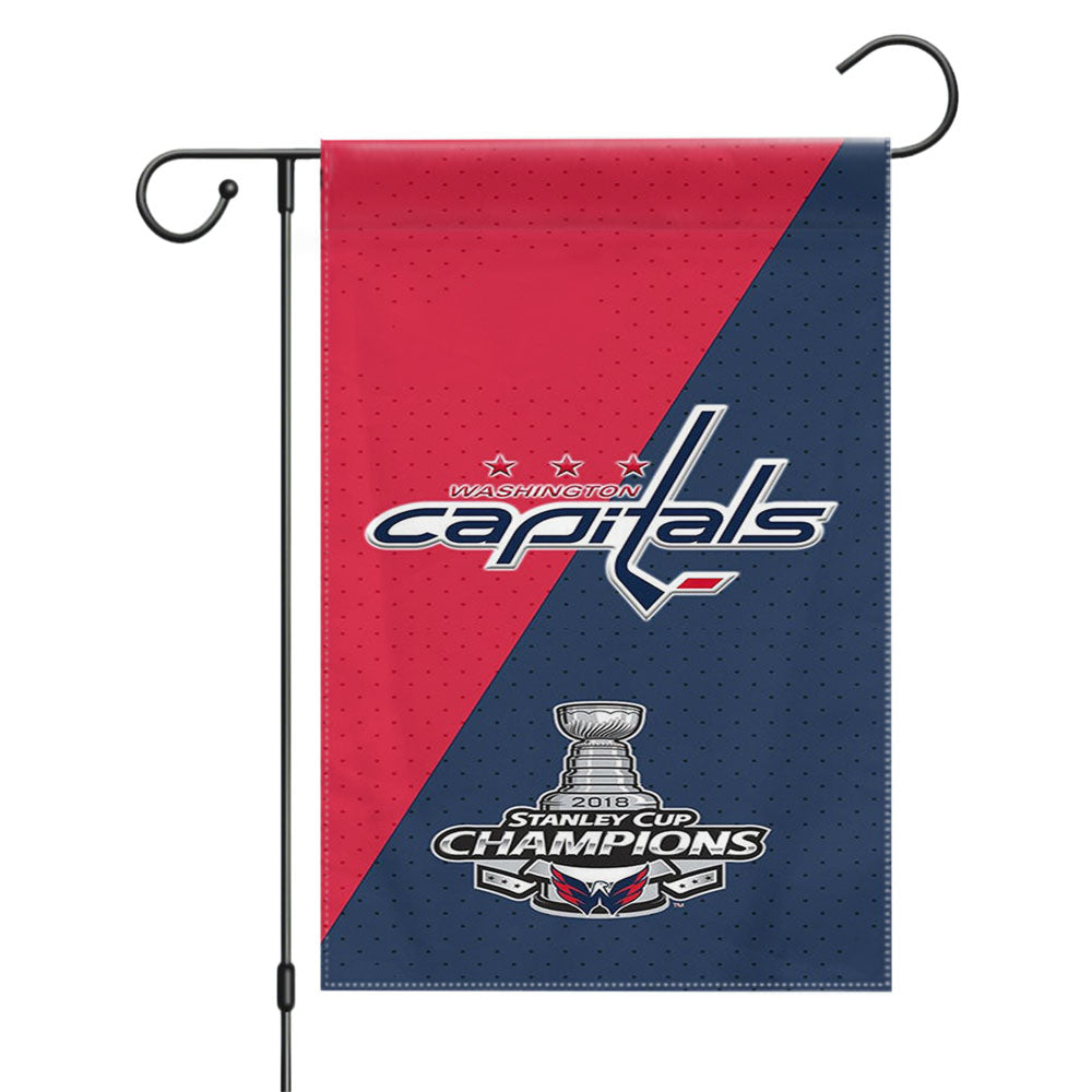 Washington Capitals Stanley Cup Garden Flags Yard Outdoor Lawn 12 X 18