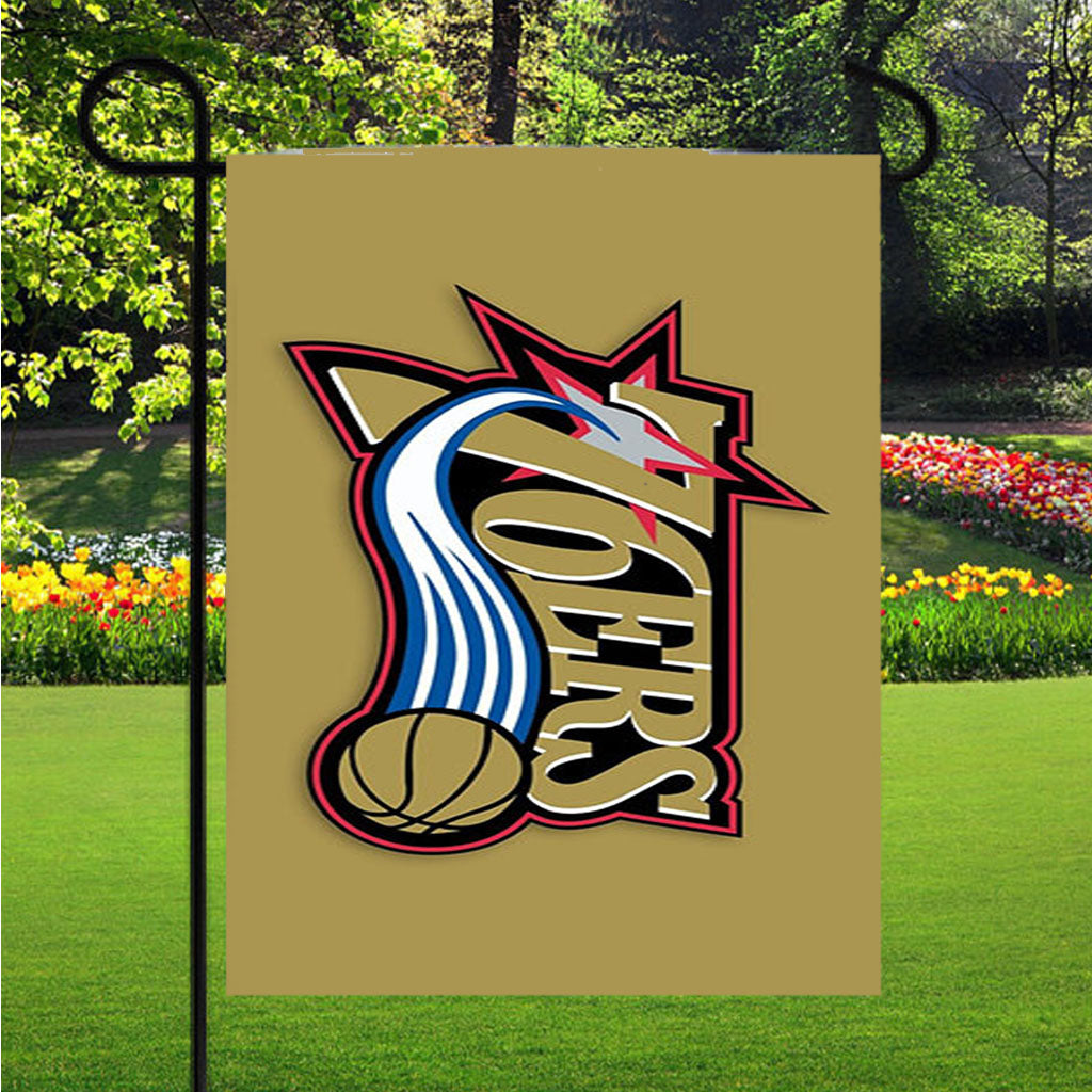 76Ers Logo Garden Flag Yard Sign Outdoor Lawn 12 X 18 inch