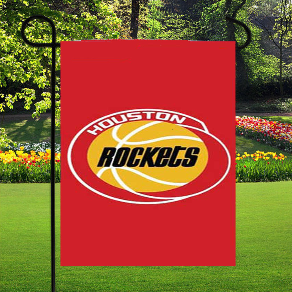Houston Rockets Red Logo Garden Flag Outdoor Lawn 12X18 Inch