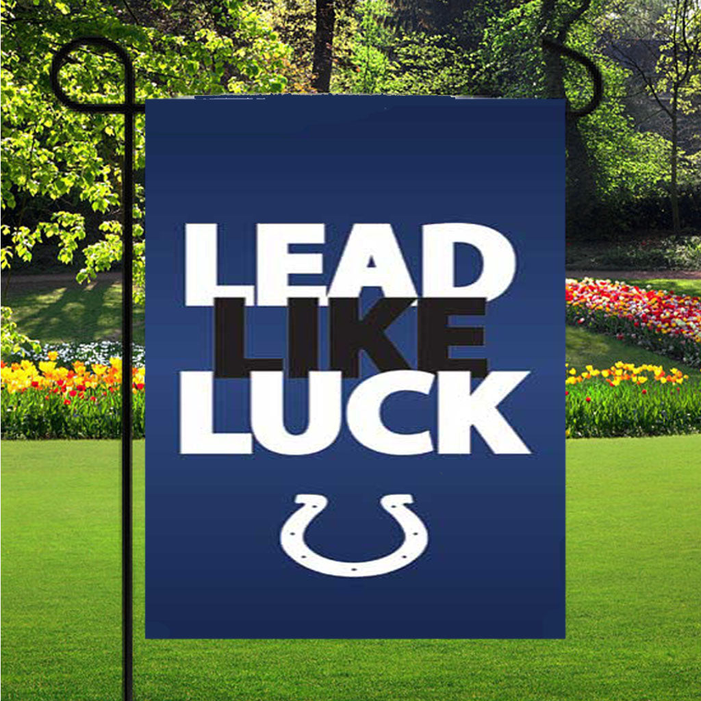 Indy Colts Luck Garden Flag Outdoor Lawn 12X18 Inch