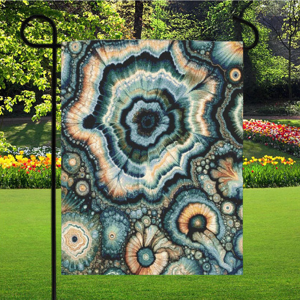 Abstract Geode Mandala Garden Flag Yard Sign Outdoor Lawn 12 X 18 inch