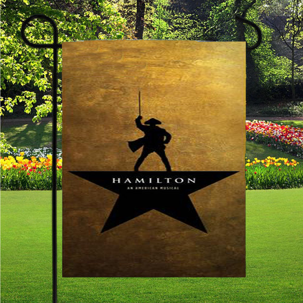 Hamilton Musical George Washington Garden Flag Outdoor Lawn 12 X 18 Inch