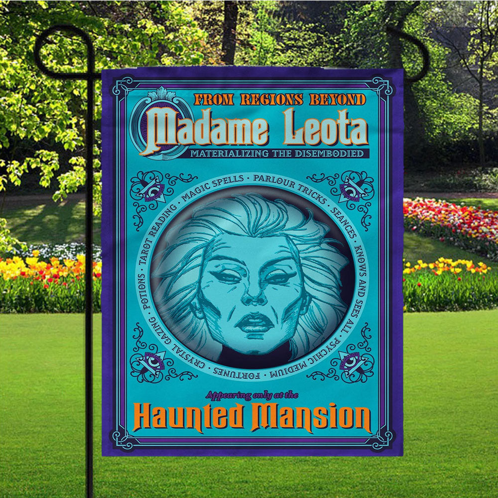 Haunted Mansion Madame Leota Disney Garden Flag Yard Sign Outdoor Lawn 12 X 18 inch