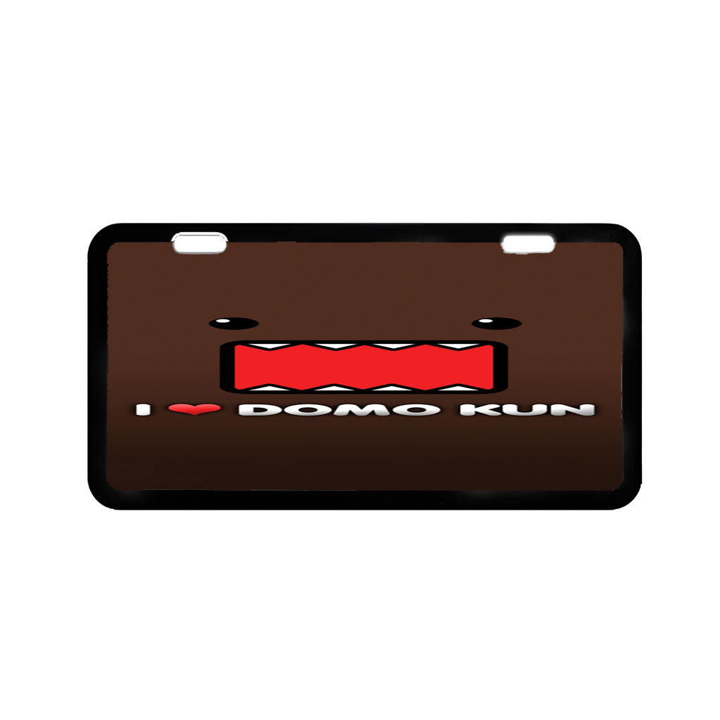I Love Domo Kun College Vehicle License Plate Cover