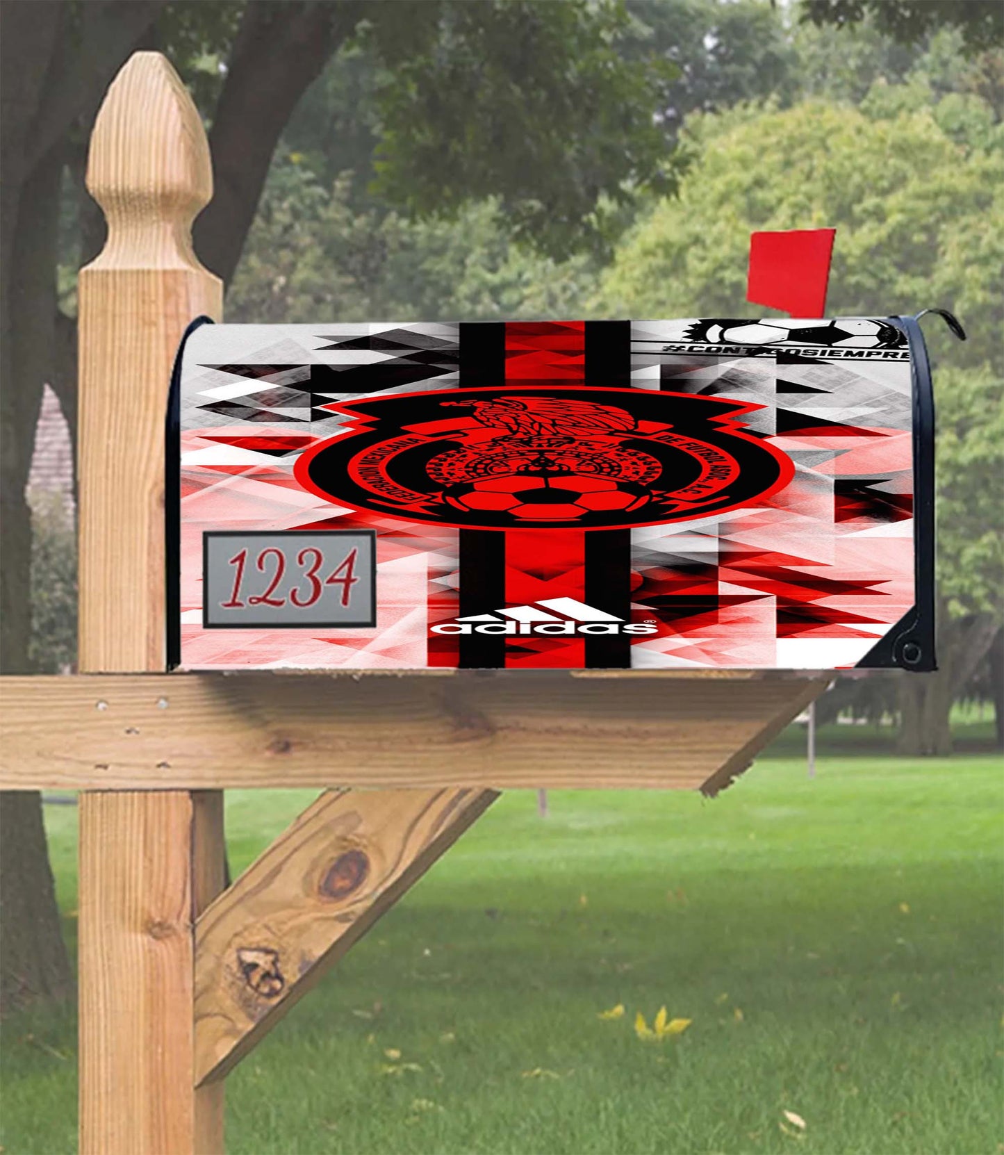 Adidas Mexico Soccer Eagle Pattern Mailbox Cover