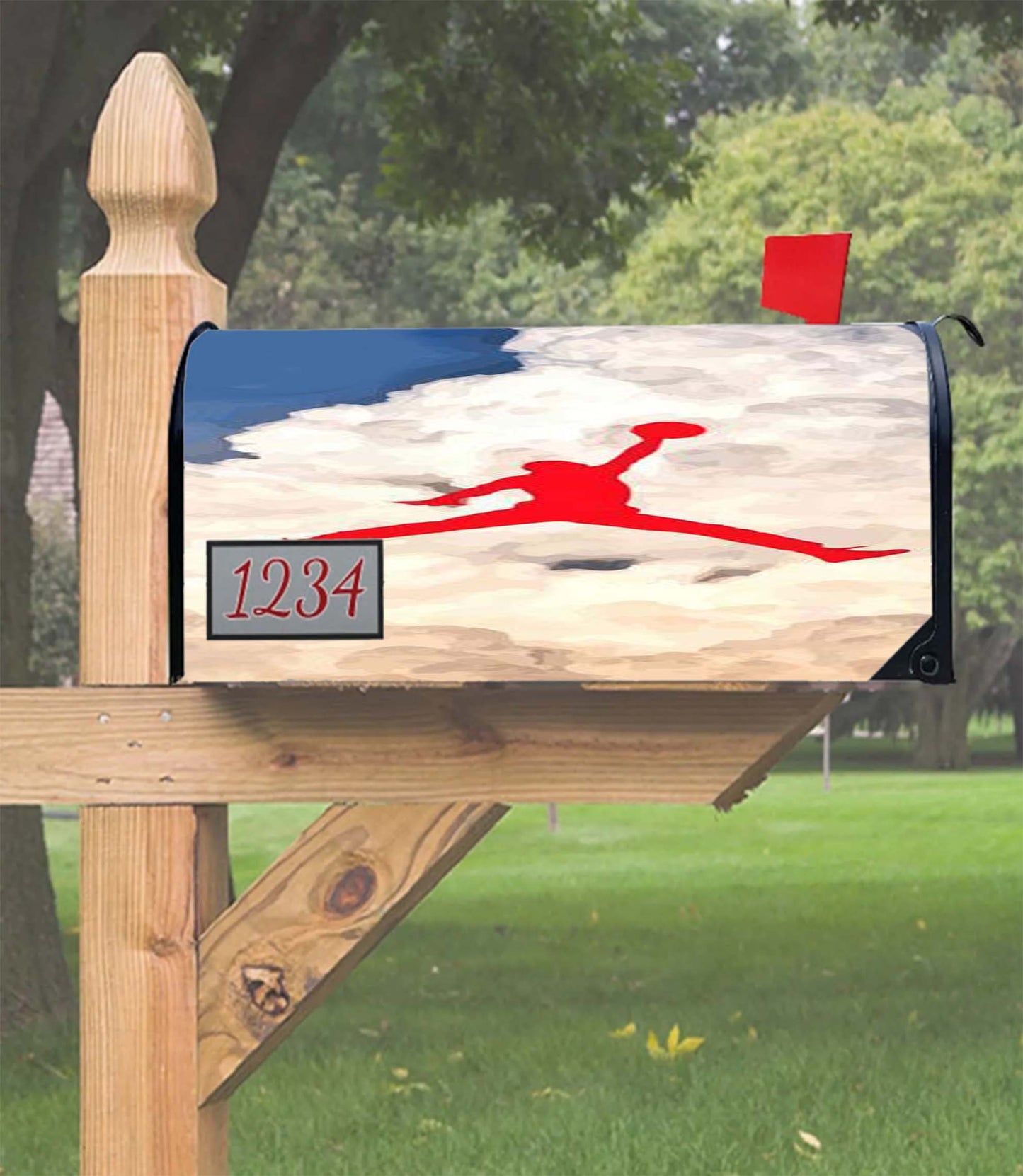 Air Jordan Logo In Sky Mailbox Cover