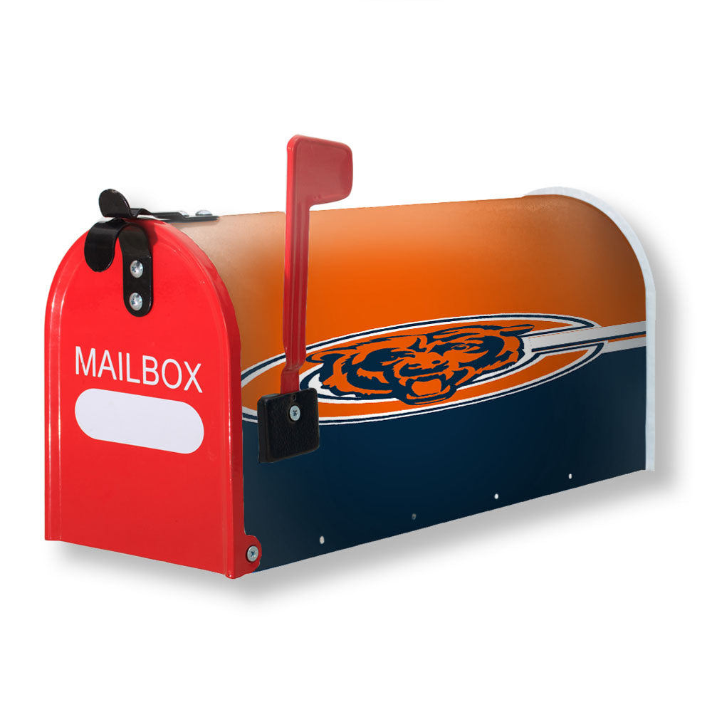 Blue Orange Chicago Bears Wallpaper Magnetic Mailbox Cover - 18.0" x 21.0"