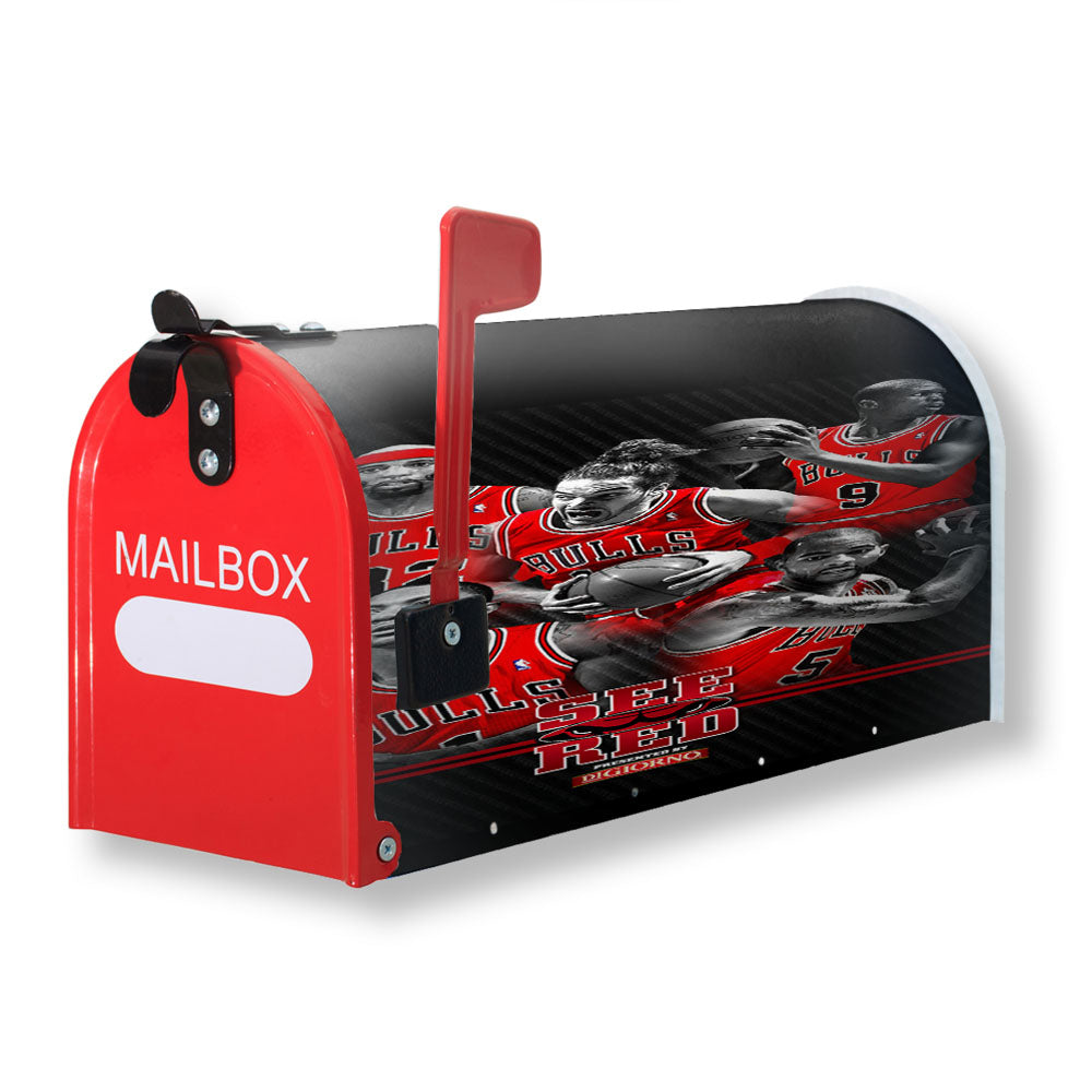Chicago Bulls See Red Team Magnetic Mailbox Cover - 18.0" x 21.0"