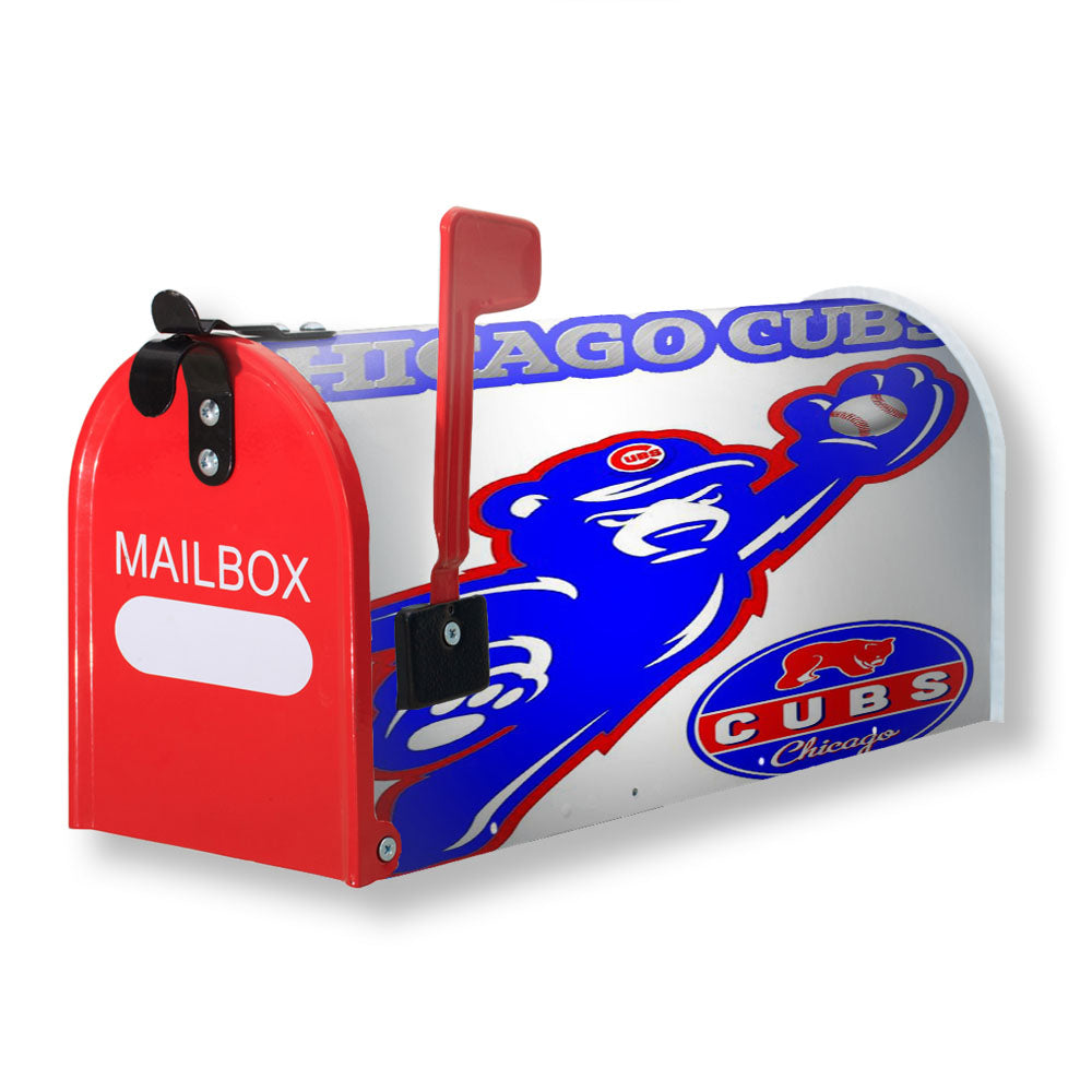 Chicago Cubs Bear Ba Magnetic Mailbox Cover - 18.0" x 21.0"